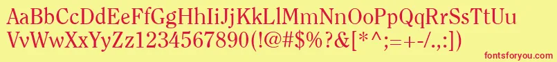 ItcClearfaceLtRegular Font – Red Fonts on Yellow Background