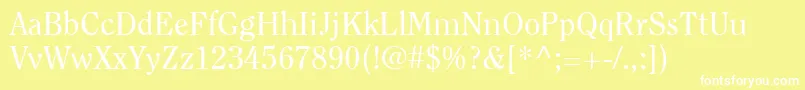 ItcClearfaceLtRegular Font – White Fonts on Yellow Background