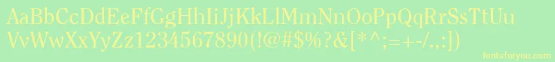 ItcClearfaceLtRegular Font – Yellow Fonts on Green Background
