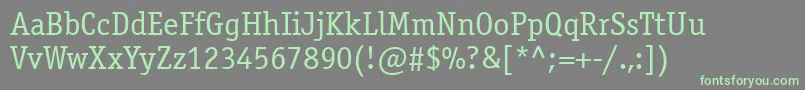 Officinaserifett-Schriftart – Grüne Schriften auf grauem Hintergrund
