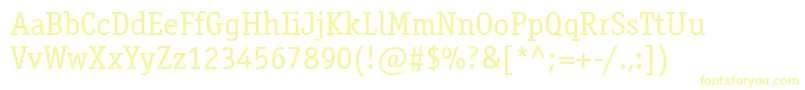 Officinaserifett Font – Yellow Fonts on White Background