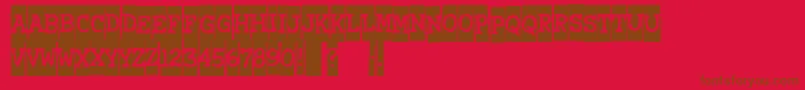 Lisätietoja Xerography-fontista Xerography-fontti – ruskeat fontit punaisella taustalla