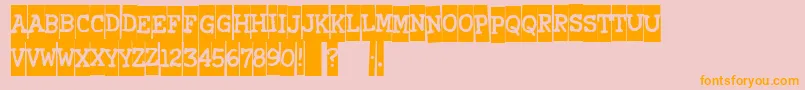 Xerography Font – Orange Fonts on Pink Background