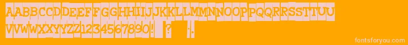 Xerography Font – Pink Fonts on Orange Background