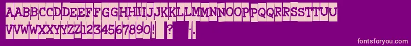 Xerography Font – Pink Fonts on Purple Background
