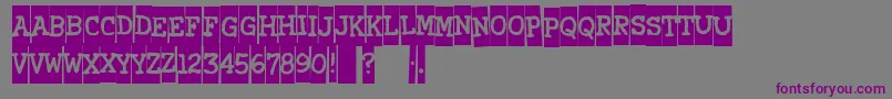 Xerography Font – Purple Fonts on Gray Background