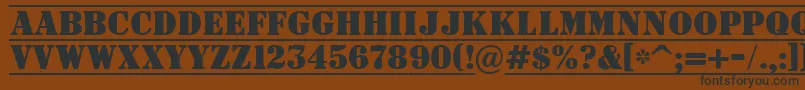 ASignboardtituldcfr Font – Black Fonts on Brown Background