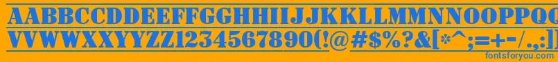 ASignboardtituldcfr Font – Blue Fonts on Orange Background