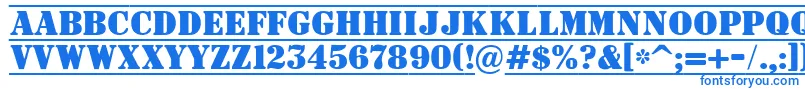 フォントASignboardtituldcfr – 青いフォント