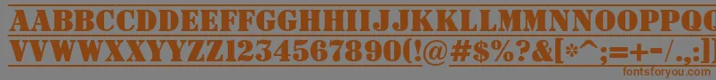 Fonte ASignboardtituldcfr – fontes marrons em um fundo cinza