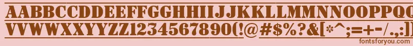 ASignboardtituldcfr Font – Brown Fonts on Pink Background