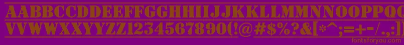 ASignboardtituldcfr Font – Brown Fonts on Purple Background