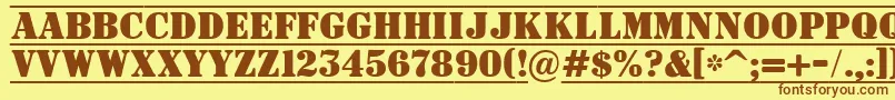 ASignboardtituldcfr Font – Brown Fonts on Yellow Background