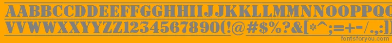 ASignboardtituldcfr Font – Gray Fonts on Orange Background