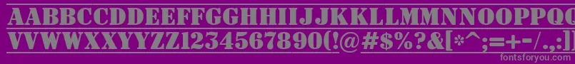 fuente ASignboardtituldcfr – Fuentes Grises Sobre Fondo Morado