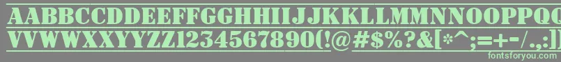 ASignboardtituldcfr Font – Green Fonts on Gray Background