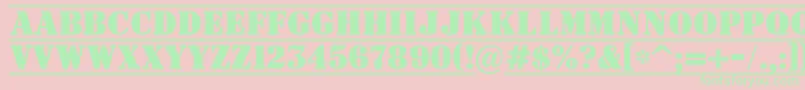 ASignboardtituldcfr Font – Green Fonts on Pink Background