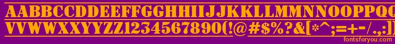 ASignboardtituldcfr Font – Orange Fonts on Purple Background