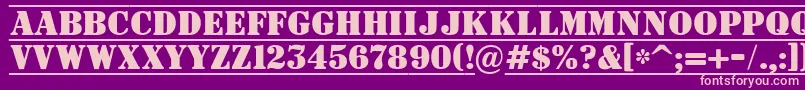 ASignboardtituldcfr-Schriftart – Rosa Schriften auf violettem Hintergrund