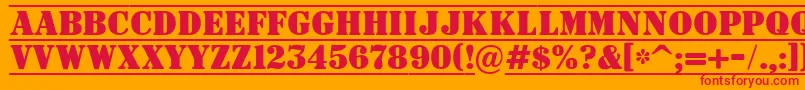 ASignboardtituldcfr Font – Red Fonts on Orange Background