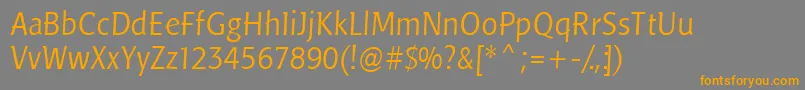 LinotypePisaLight Font – Orange Fonts on Gray Background