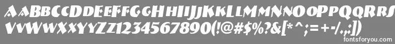 フォントABremencapsnrBolditalic – 灰色の背景に白い文字