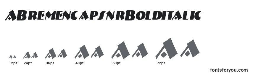 ABremencapsnrBolditalic Font Sizes