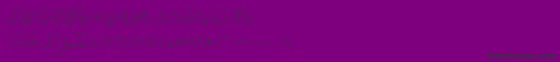 Czcionka Cantilena – czarne czcionki na fioletowym tle