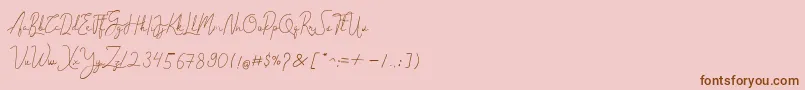 Cantilena Font – Brown Fonts on Pink Background