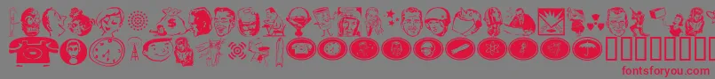 フォントGlamrb – 赤い文字の灰色の背景
