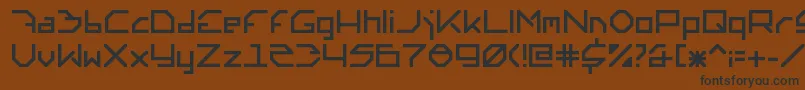 フォントAltera6.0.0.140 – 黒い文字が茶色の背景にあります