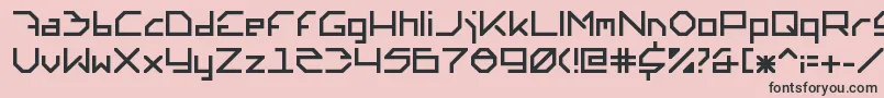 フォントAltera6.0.0.140 – ピンクの背景に黒い文字