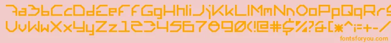 フォントAltera6.0.0.140 – オレンジの文字がピンクの背景にあります。