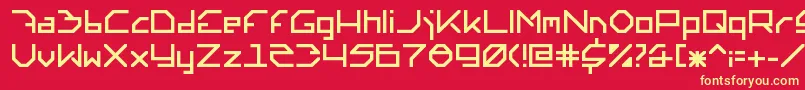 Altera6.0.0.140 Font – Yellow Fonts on Red Background
