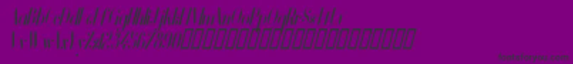 VanityBoldNarrowItalic Font – Black Fonts on Purple Background