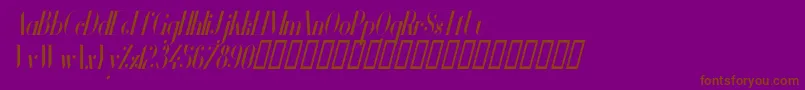 Lisätietoja VanityBoldNarrowItalic-fontista VanityBoldNarrowItalic-fontti – ruskeat fontit violetilla taustalla