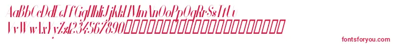 VanityBoldNarrowItalic-Schriftart – Rote Schriften