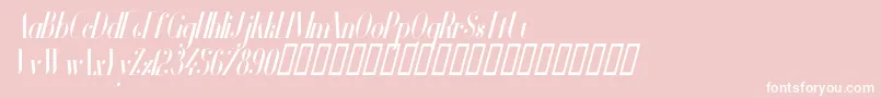 フォントVanityBoldNarrowItalic – ピンクの背景に白い文字