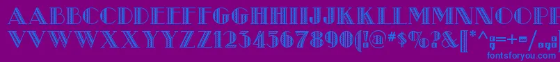 Metroretronf Font – Blue Fonts on Purple Background