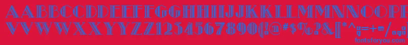 fuente Metroretronf – Fuentes Azules Sobre Fondo Rojo