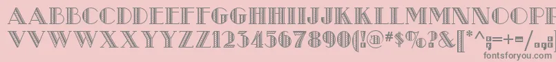 Metroretronf Font – Gray Fonts on Pink Background