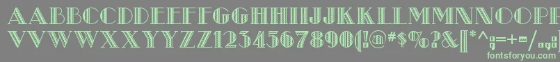 Metroretronf-Schriftart – Grüne Schriften auf grauem Hintergrund
