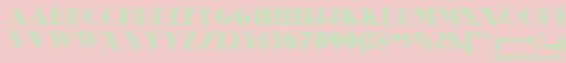 Metroretronf Font – Green Fonts on Pink Background