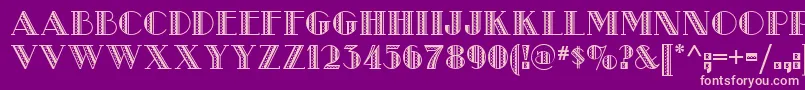Metroretronf Font – Pink Fonts on Purple Background