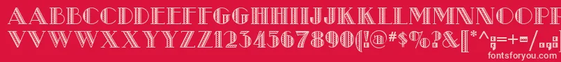 Metroretronf Font – Pink Fonts on Red Background