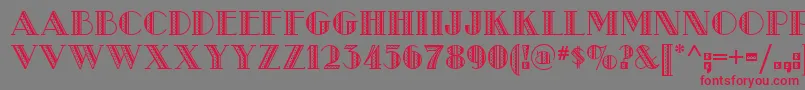 Metroretronf-Schriftart – Rote Schriften auf grauem Hintergrund