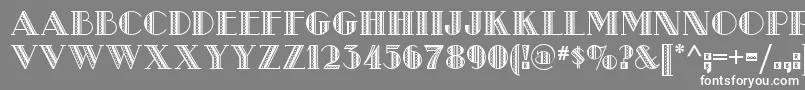 フォントMetroretronf – 灰色の背景に白い文字