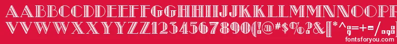 Metroretronf Font – White Fonts on Red Background