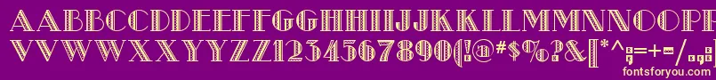 Metroretronf Font – Yellow Fonts on Purple Background