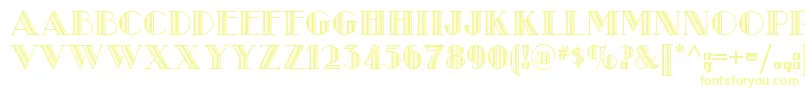 Metroretronf Font – Yellow Fonts on White Background